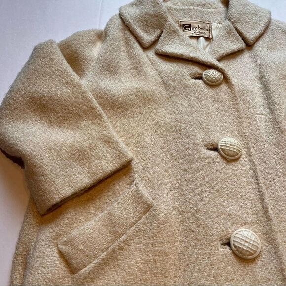 Vintage Gimbels Fashonia Boucle Long Car Coat M/L - Picture 4 of 9